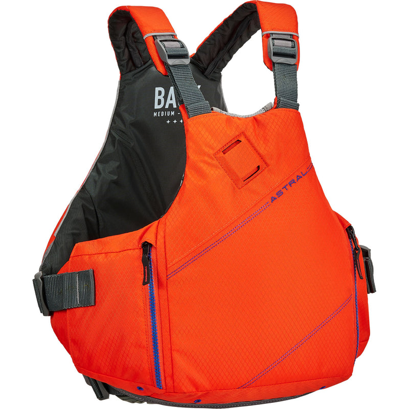Astral YTV 2.0 Lifejacket (PFD) in Fire Orange angle