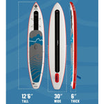 Hala Nass Tour EX Inflatable Stand-Up Paddle Board (SUP) dimensions