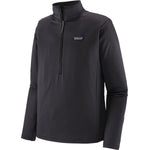 Patagonia Men's R1 Daily Zip Neck Shirt in Ink Black/Black X-Dye front