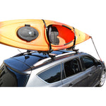 Malone FoldAway-J Kayak Carrier with kayak loaded angle