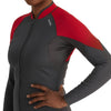 NRS Women's HydroSkin 0.5 Jacket in Graphite/Salsa model frontcrop