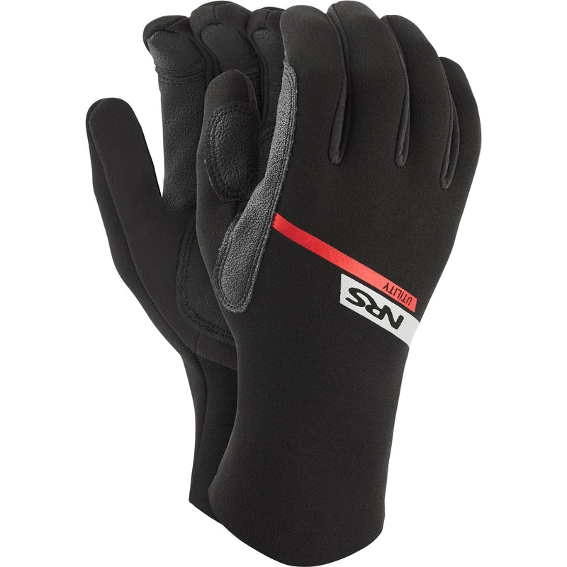 NRS Utility Gloves in Black/Red Graphic pair