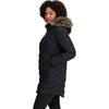 Outdoor Research Women's Coze Lux Down Parka in Black model side view