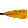 Werner Session Adjustable Fiberglass Stand-Up Paddle in Translucent Amber blade closeups