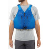 NRS Clearwater Kayak Lifejacket (PFD) in Blue model front