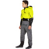 NRS Men's Navigator GORE-TEX Pro Semi-Dry Suit in Chartreuse model front