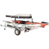 Malone MegaSport LowBed 2-Boat MegaWing Kayak Trailer Package with 2nd Tier with kayak loaded left