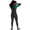 NRS Women's HydroSkin 1.5 Pants in Black/Harbor model back