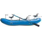 Outcast PAC 1400 Self-Bailing Raft in Blue sideview