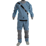 Kokatat Men's Hydrus 3.0 Swift Entry Dry Suit w/ Relief Zipper & Socks in Storm Blue front