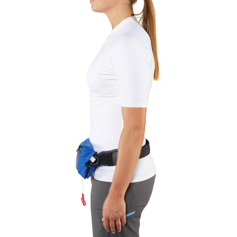 NRS Zephyr Inflatable Lifejacket (PFD) in Blue model side