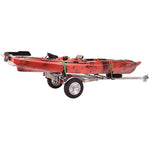 Malone MicroSport LowBed 2-Boat Saddle Up Pro Kayak Trailer Package with kayak loaded right