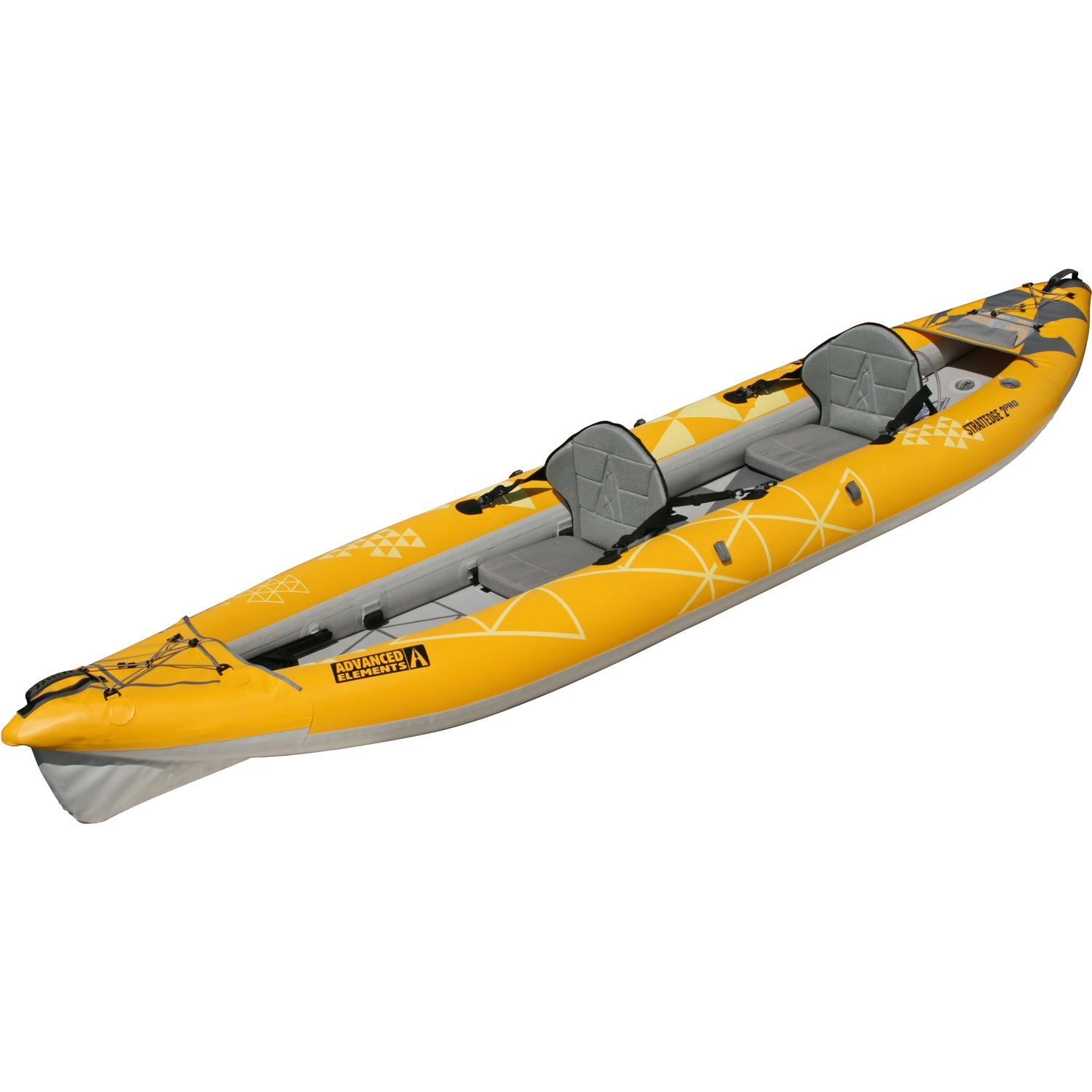 Advanced Elements StraitEdge 2 Pro Inflatable Kayak in Yellow/Gray angle