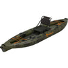 NRS Pike Inflatable Fishing Kayak in Green angle