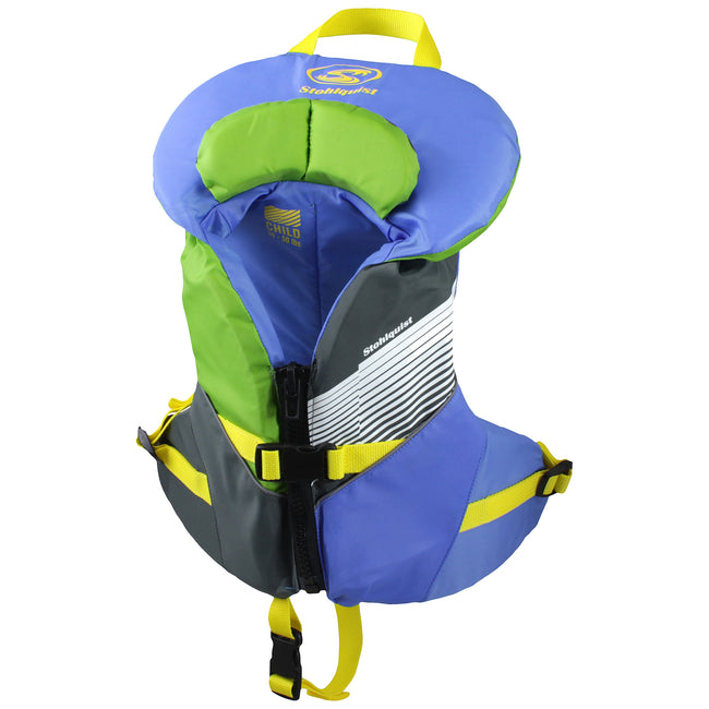 Stohlquist Child Lifejacket (PFD) in Blue/Green front