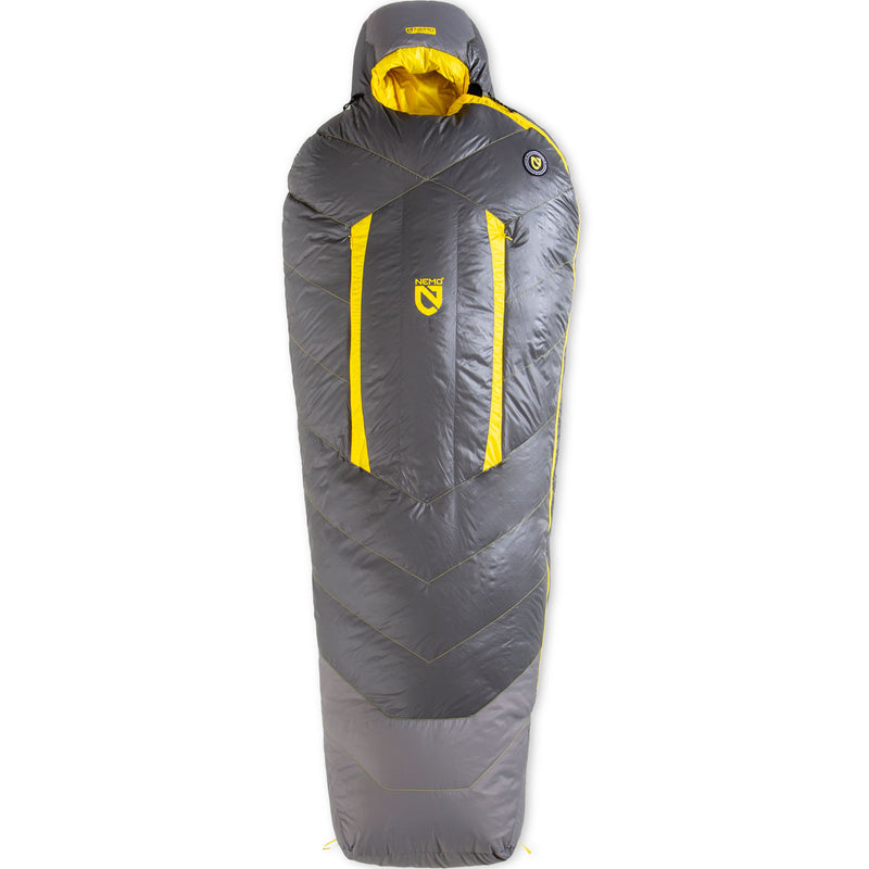 Nemo Sonic 0 Degree Down Sleeping Bag in Goodnight Gray/Goldfinch front