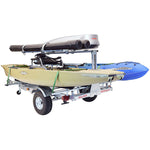 Malone MegaSport LowBed 2-Boat Bunk-Style Kayak Trailer with 2nd Tier with kayak loaded back