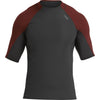 NRS Men's HydroSkin 0.5 Short Sleeve Shirt in Graphite/Brick front