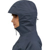 Patagonia Women's Storm10 Jacket in Smolder Blue model hood