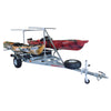 Malone MegaSport 2-Boat MegaWing Trailer Package w/ 2nd Tier with kayak loaded