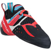 La Sportiva Women's Solution Comp Rock Climbing Shoes in Hibiscus/Malibu Blue angle