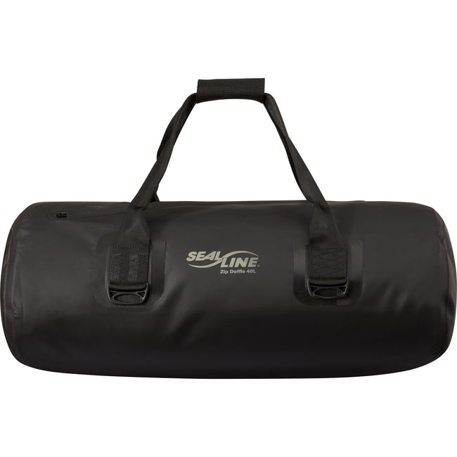 Seal Line Zip Duffle Bag in Black front