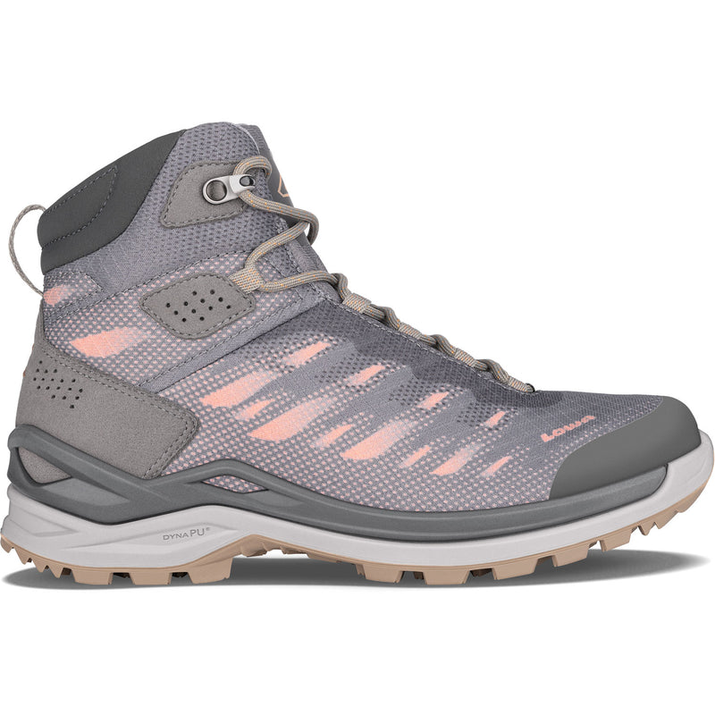 Lowa Women's Ferrox GTX Mid Hiking Boots in Grey/Rose side view