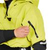 NRS Men's Navigator GORE-TEX Pro Semi-Dry Suit in Chartreuse model zipper