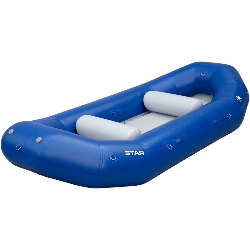 Star Outlaw 142 Self-Bailing Raft in Blue angle