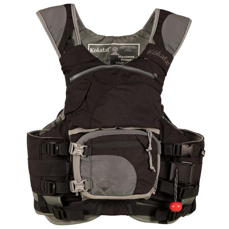 Maximus Centurion Rescue Lifejacket (PFD) in black with belly pocket attached