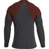 NRS Men's HydroSkin 0.5 Long Sleeve Shirt in Graphite/Brick back
