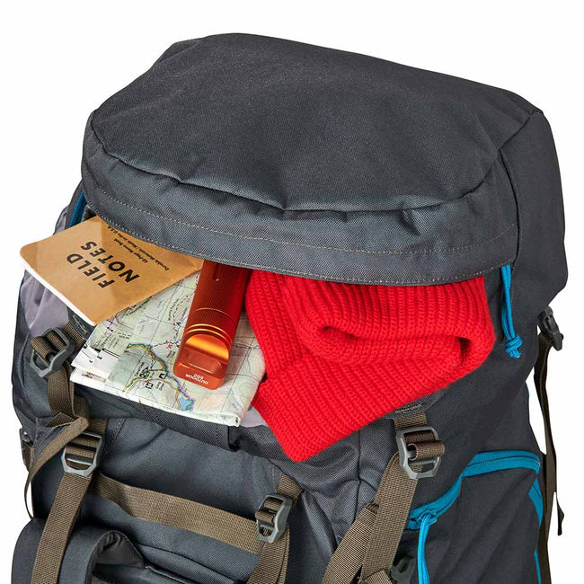 Kelty Asher 85 Backpack Beluga/Stormy Blue top pocket
