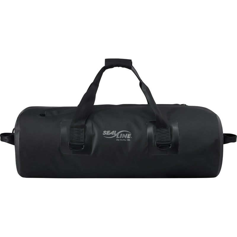 Seal Line Zip Duffle Bag in Black front