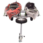 Malone MicroSport LowBed 2-Boat Saddle Up Pro Kayak Trailer Package with kayak loaded front