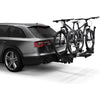 Thule T2 Pro XTR 2 Bike Hitch Rack in Black with bikes loaded angle