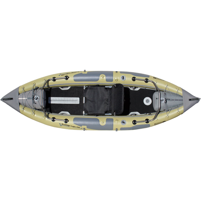 Advanced Elements StraitEdge Angler Pro Inflatable Kayak in Sage/Gray top