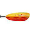 Aqua Bound Tango Fiberglass Bent Shaft 2-Piece Kayak Paddle in Fuego blade