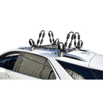 Malone SteelTop Universal Crossbars with 2 J-Carriers installed on a car