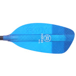 Werner Side Kick Fiberglass Straight Shaft Whitewater Kayak Paddle in Translucent Blue blade