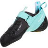 La Sportiva Women's Skwama Vegan Rock Climbing Shoes in Carbon/Turquoise left view